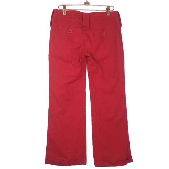 Lux | Red Wide Leg Mid Rise Pants 29 - Picture 2 of 9